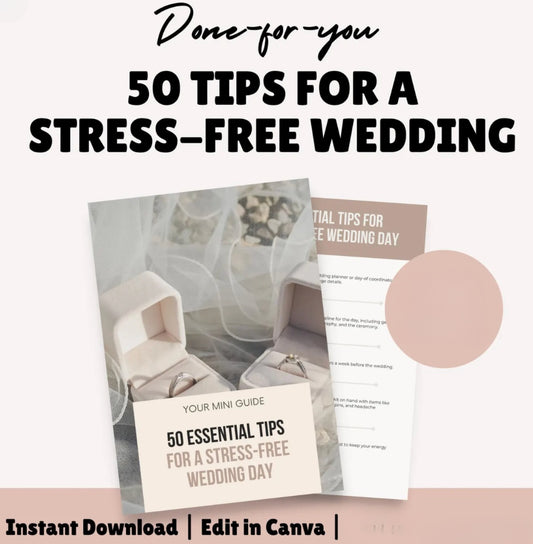 50 Tips Guide For Stress Free Wedding