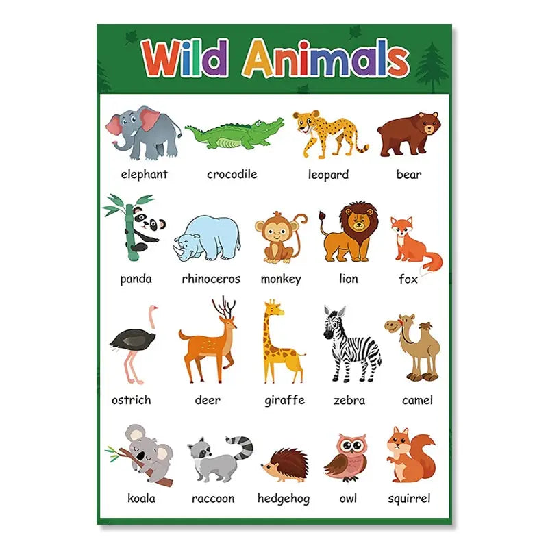 Kids Education Canvas Wall Art