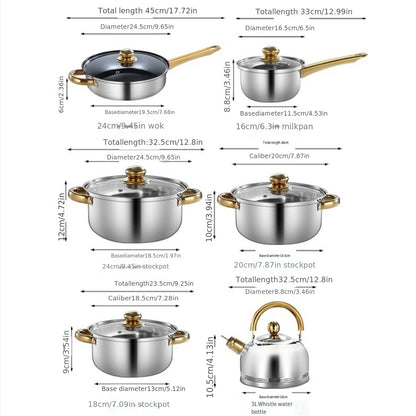 6pcs, SteelChef Cookware Set